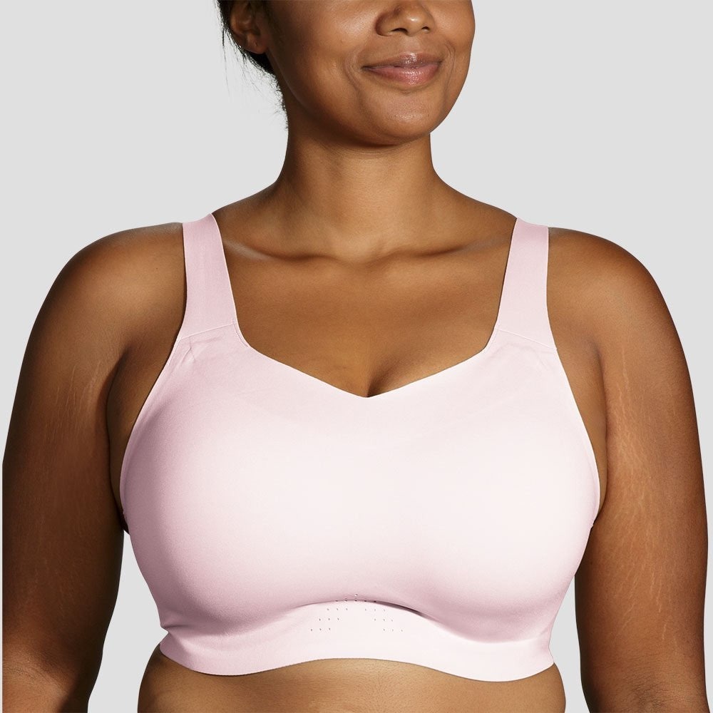 Brooks Dare Underwire Run Bra Rosewater Pink Seamless Perforated Medium NWT